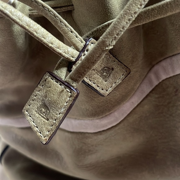 BURGUNDY ASSEMBLAGE Calfskin bucket bag - Picture 5 of 10